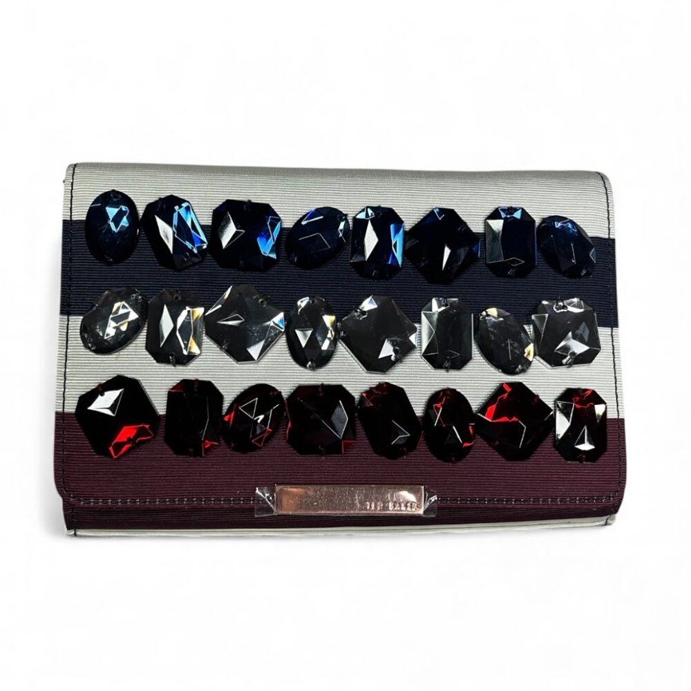 Ted Baker Isebela Embellished Stripe Crossbody Clutch Bag